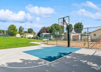 Basketball court at Timpanogos Village MHC in Orem City, Utah